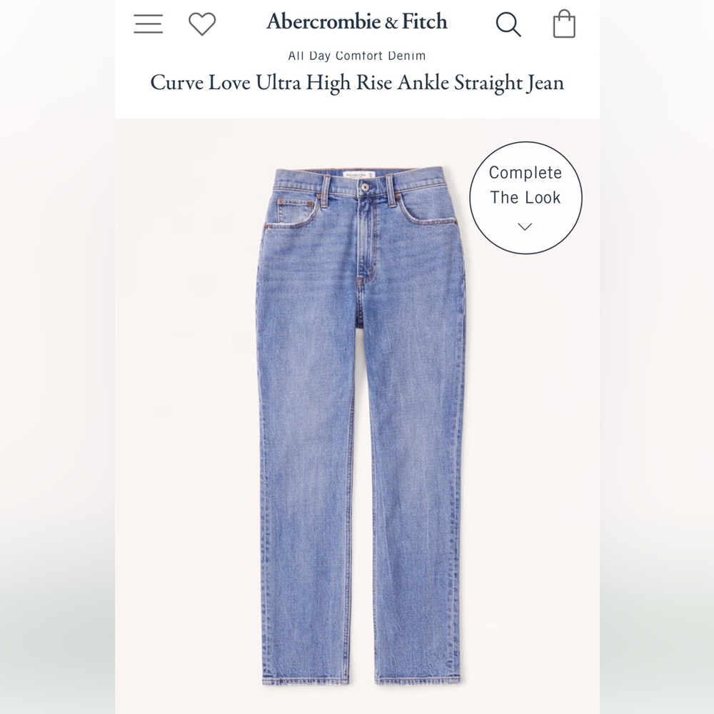Abercrombie & Fitch Curve Love Ankle Straight